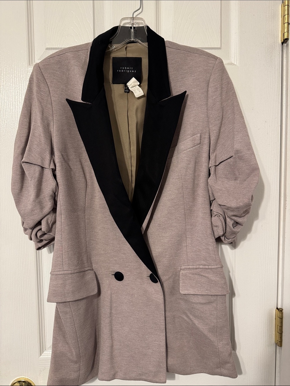 Robert Rodriguez Lavender Blazer with Black Shawl Lapel